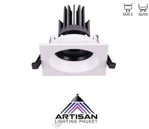 ดาวน์ไลท์ฝังฝ้า สี่เหลี่ยม ปรับมุมได้ สีขาว | Recessed Downlight Square Adjustable | ART-DL-321-007CM-WH | Artisan Lighting ดาวน์ไลท์ฝังฝ้า สี่เหลี่ยม ปรับมุมได้ สีขาว