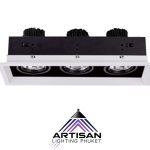 ดาวน์ไลท์ฝังฝ้า Downlight Square Adjustable+LED COB CREE x3