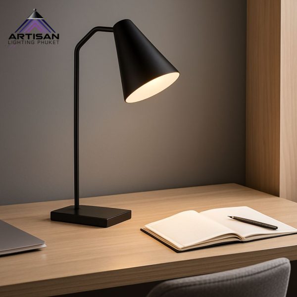 โคมไฟตั้งโต๊ะอ่านหนังสือ Table Reading Lamp E14 สีดำ | ART-TA-319-RD-085 - Image 2