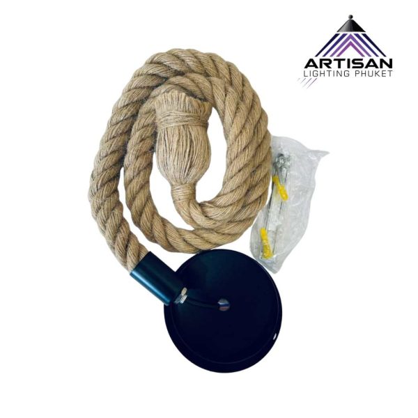 โคมไฟแขวนเชือก Manila Rope สไตล์วินเทจ - Image 4