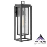 โคมไฟติดผนังภายนอก Outdoor Stainless Steel Glass E27 Square Shape รุ่น WA-097-NEW-42