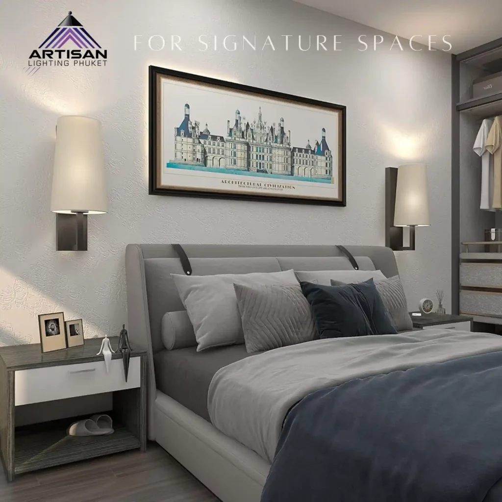 โคมไฟติดผนัง สั่งทำ สไตล์โมเดิร์น รุ่น ART-WA-099-1014 | Wall Lamp Fabric Shade E27 | Artisan Lighting โคมไฟติดผนัง สั่งทำ by artisan-1