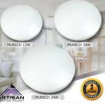 โคมไฟเพดาน Ceiling Lamp WHITE LED 12W 3000k,6000K สีขาว ขนาด 24ซม.