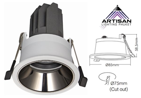 ดาวน์ไลท์ฝังฝ้า Downlight Round Adjustable+LED COB CREE - Image 3