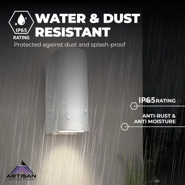 โคมไฟติดผนังภายนอก Outdoor Wall Lamp Aluminum + Glass IP65 | ART-WA-346-MB40239-[GY/BK/WH] - Image 12
