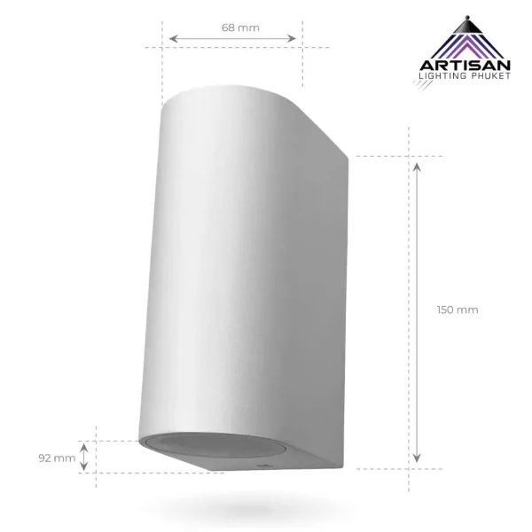 โคมไฟติดผนังภายนอก Outdoor Wall Lamp Aluminum + Glass IP65 | ART-WA-346-MB40239-[GY/BK/WH] - Image 13