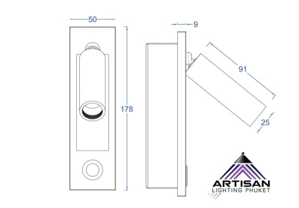 โคมไฟติดผนังอ่านหนังสือ LED Wall Reading Lamp RD-300-16 - Image 4