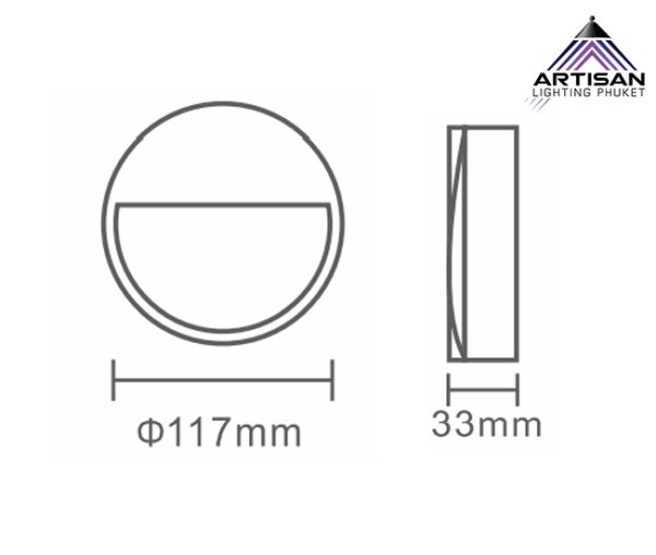 ไฟบันได Steplight Aluminium die cast LED 12W 3000K แบบติดลอย - Image 6