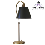 โคมไฟตั้งโต๊ะอ่านหนังสือ Table reading lamp Adjustable Black Gold E27