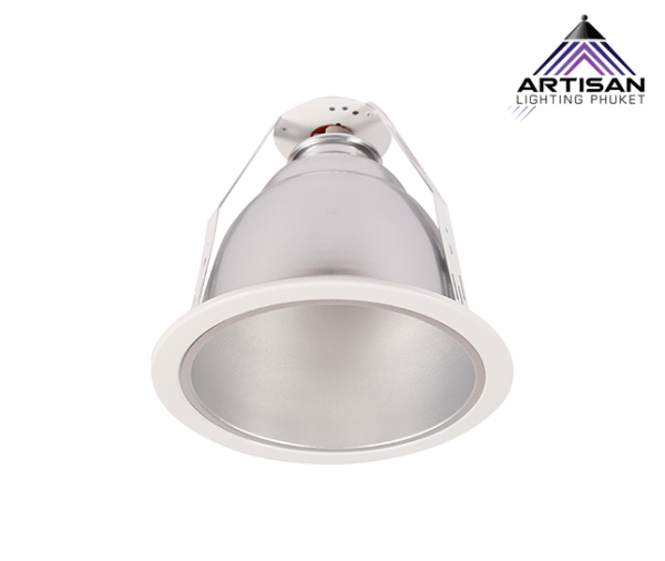 ดาวน์ไลท์ฝังฝ้า 8" Downlight White E27 หน้ากลม