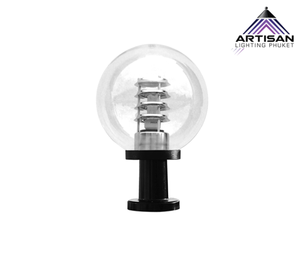 โคมไฟหัวเสา Post Light Outdoor Metal PMMA Clear Glass E27x1 IP44