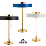โคมไฟตั้งโต๊ะโลหะสีทอง พร้อมโคมโลหะ มี 3 สีให้เลือก | Modern Table Lamp G9x3 | ART-TA-355-R0005T