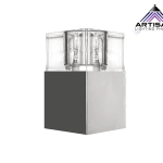 โคมไฟติดผนังภายใน Wall Lamp Steel+Crystal Gray LED G4