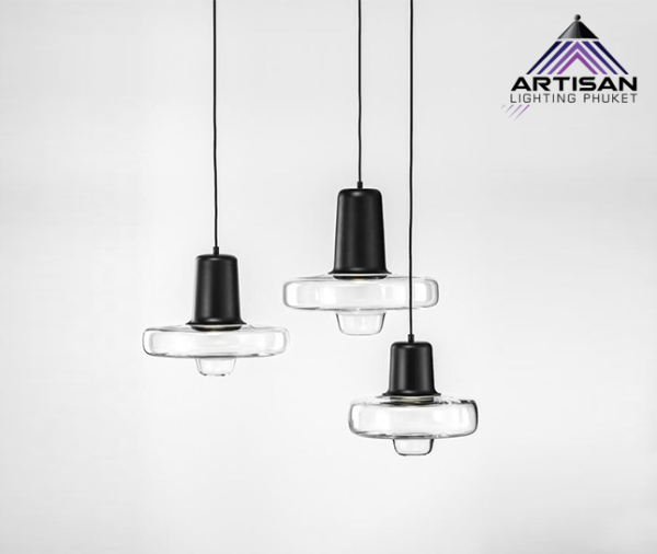 โคมไฟแขวนดีไซน์หรูหราทันสมัย Pendant lamp modern luxury design Glass  LED E27 - Image 2