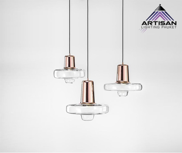 โคมไฟแขวนดีไซน์หรูหราทันสมัย Pendant lamp modern luxury design Glass  LED E27 - Image 6