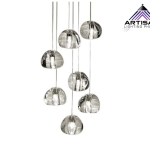 โคมไฟแขวนดีไซน์หรูหราทันสมัย Pendant lamp modern luxury design Clear Glass LED GU4