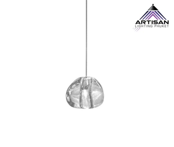 โคมไฟแขวนดีไซน์หรูหราทันสมัย Pendant lamp modern luxury design Clear Glass LED GU4 - Image 2