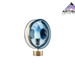 โคมไฟตั้งโต๊ะแก้ว Table Lamp Brass Blue Glass For LED E27