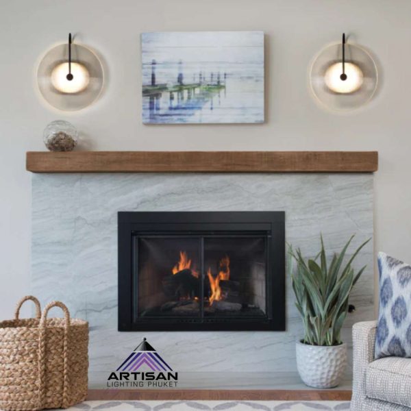 โคมไฟติดผนังดีไซน์หรู ART-WA-400-6093 สีดำ+กระจก พร้อมหลอด G4 | Artisan Lighting Phuket - Image 4