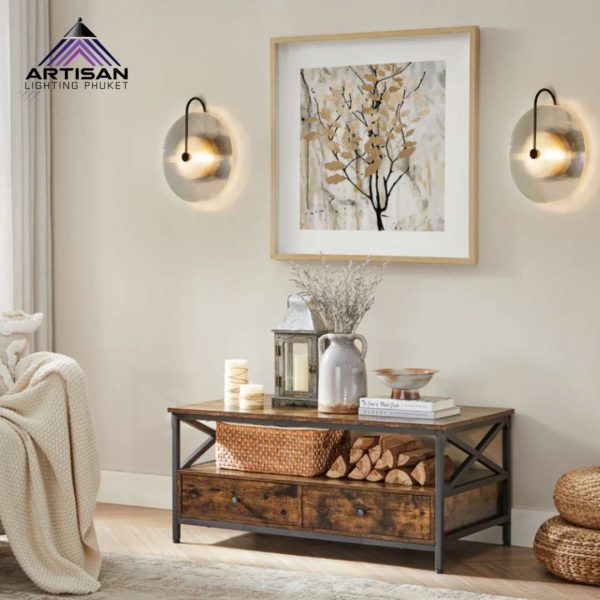 โคมไฟติดผนังดีไซน์หรู ART-WA-400-6093 สีดำ+กระจก พร้อมหลอด G4 | Artisan Lighting Phuket - Image 6
