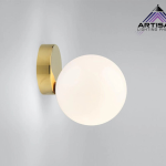 โคมไฟติดผนัง Luxury Wall Lamp G9x1 วัสดุโลหะ+แก้ว ทองแชมเปญ | Artisan Lighting Phuket
