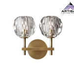 โคมไฟติดผนังภายใน  Wall Lamp Luxury Design Metal Steel+Crystal LED G9