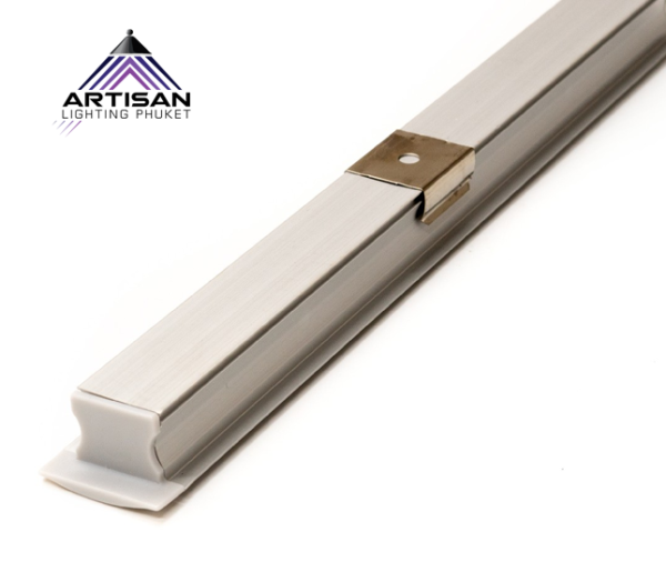 รางไฟเส้น รางไฟเส้น Aluminum profile channel for led striplight Recessed Ceiling Cover Acrylic Opal (1201) - Image 4