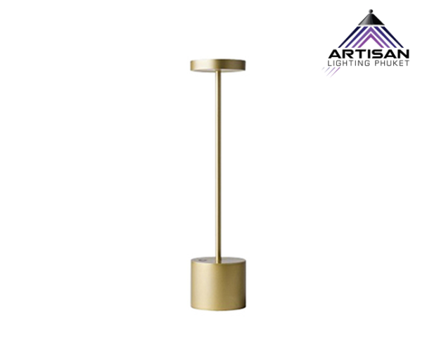 โคมไฟตั้งโต๊ะเล็กๆ Table desk mini lamp Gold silver switch Dim 3Level+LED.7W