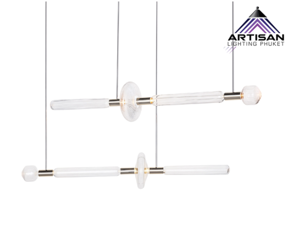 โคมไฟห้อย Pendant Lamp Luxury Silver Glass+LED 8W - Image 2