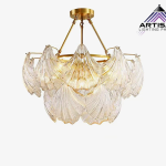 โคมไฟแขวนดีไซน์หรูหราทันสมัย Pendant lamp Metal Steel+Glass LED E14