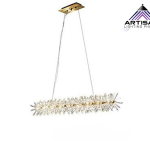 โคมไฟแขวนดีไซน์หรูหราทันสมัย Pendant Lamp Metal Steel + Crystal LED G4