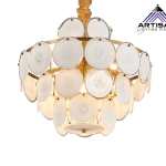 โคมไฟแขวนดีไซน์หรูหราทันสมัย Pendant Lamp Metal Steel +Glass LED E14