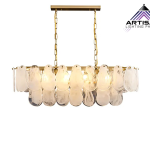 โคมไฟแขวนดีไซน์หรูหราทันสมัย Pendant lamp Metal Steel+Glass LED E14