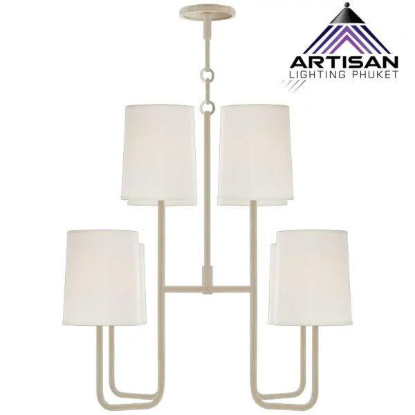 โคมไฟแขวนเพดาน 8 ดวง ดีไซน์ผ้า+เหล็ก | Pendant Lamp Fabric+Metal รุ่น ART-PE-099-RUFL - Image 6