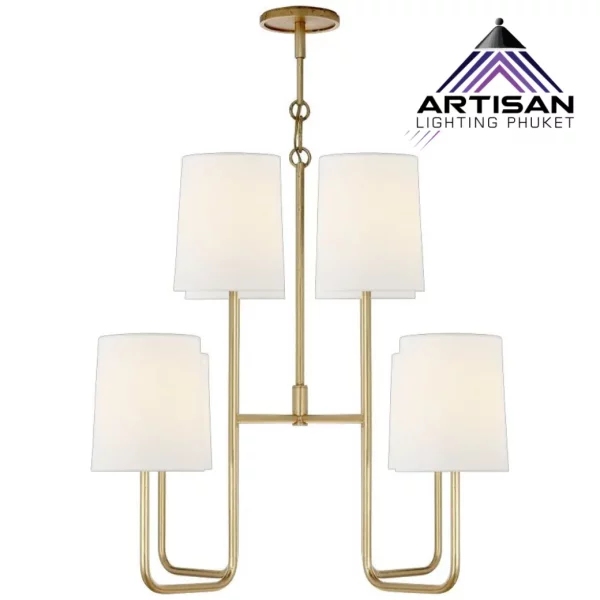 โคมไฟแขวนเพดาน 8 ดวง ดีไซน์ผ้า+เหล็ก | Pendant Lamp Fabric+Metal รุ่น ART-PE-099-RUFL - Image 7