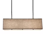 โคมไฟห้อย Pendant Lamp square box shape Metal Steel+Fabric Shade LED E27