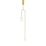 โคมไฟห้อยแก้ว Pendant Lamp Glamorous Gold+White Opal Glass
