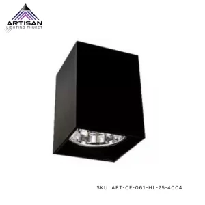 Surface Ceiling Lamp, Aluminum Black, E27x1, SizeD138x168xH220mm.