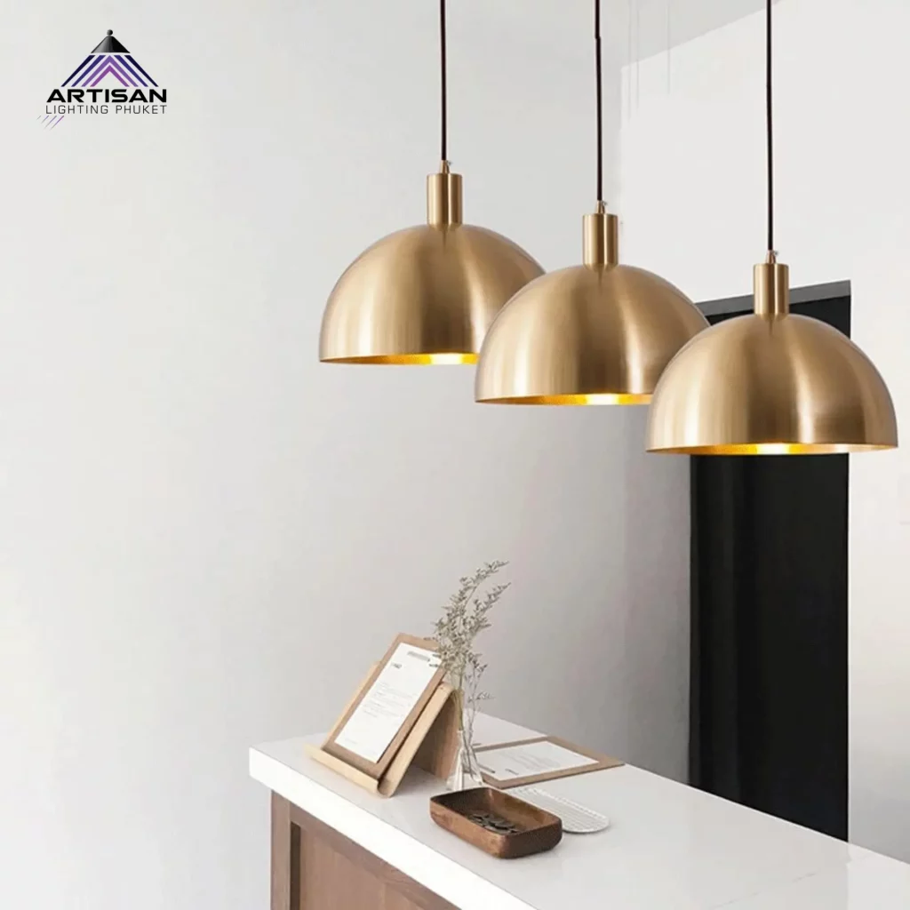 โคมไฟแขวนทองเหลือง Pendant Lamp Brass D300mm E27x1 ART-PE-360 | เติมเต็มความหรูหราให้บ้านคุณ | Artisan Lighting โคมไฟแขวนทองเหลือง ขนาด 300 มม