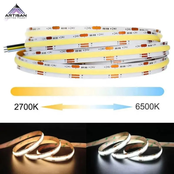 ไฟเส้นLED Strip Light COB 14W Dual 2700K+6500K | ไฟเส้นคุณภาพสูง รุ่น ART-ST-341-14WCOB24V-608P-DUAL - Image 4