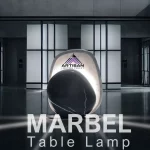 โคมไฟตั้งโต๊ะหินอ่อน MARBLE Table Lamp LED ขนาด D240xH350 mm - ART-TA-400-OGS-TL371