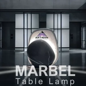 โคมไฟตั้งโต๊ะหินอ่อน MARBLE Table Lamp LED ขนาด D240xH350 mm - ART-TA-400-OGS-TL371
