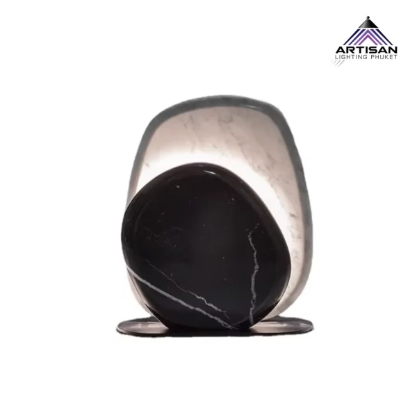 โคมไฟตั้งโต๊ะหินอ่อน MARBLE Table Lamp LED ขนาด D240xH350 mm - ART-TA-400-OGS-TL371 - Image 4