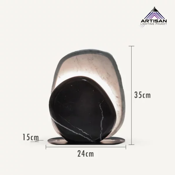 โคมไฟตั้งโต๊ะหินอ่อน MARBLE Table Lamp LED ขนาด D240xH350 mm - ART-TA-400-OGS-TL371 - Image 3