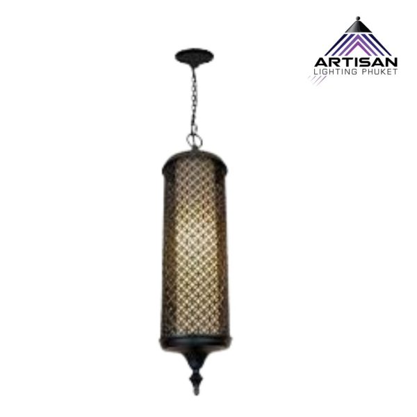 โคมไฟระย้าสไตล์คลาสสิก (Classic Pendant Lamp) โครงโลหะฉลุลาย สำหรับตกแต่งห้องรับแขก | Artisan Lighting