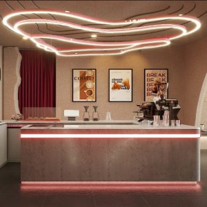 โคมไฟแขวน LED 3 เฟรม Rosegold สุดล้ำ
