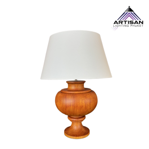 โคมไฟตั้งพื้นไม้กลึง (Wood Lathe Floor Lamp)