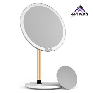 โคมไฟกระจกแต่งหน้า อะลูมิเนียมสีบรอนซ์ + LED ในตัว | Table Lamp Makeup Mirror | ART-TA-400-MAKEUP-CH