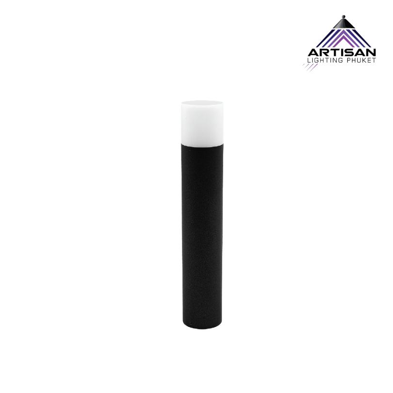 โคมไฟสนาม Bollard Light สีดำ อะลูมิเนียม + อะคริลิก IP54 E27 | รุ่น ART-BL-247-11-4043-BK-60 | Artisan Lighting โคมไฟสนาม Bollard Light อะลูมิเนียมสีดำ