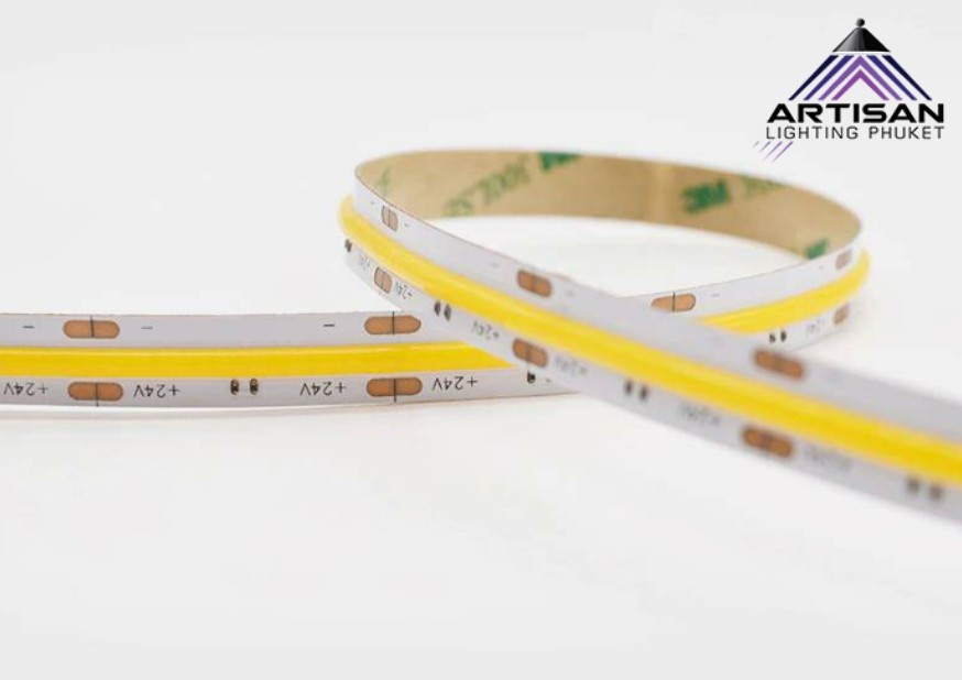 โคมไฟเส้น LED COB แสงวอร์มไวท์ 2700K 12W 24V IP20 | Artisan Lighting LED Strip Light COB 2700K